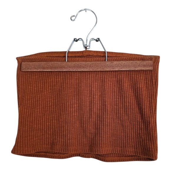 Ardene Burnt Orange Ribbed Tube Top - Picture 2 of 5